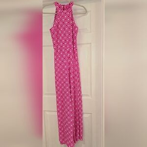 Jude Connally Vibrant Pink Patterned Jumpsuit